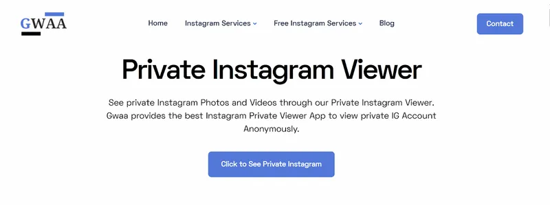 A screenshot of the Gwaa main page