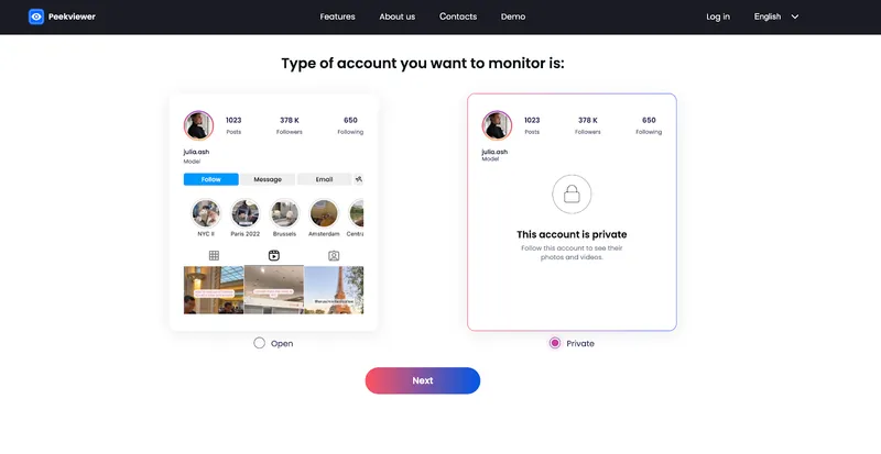 How to use Peekviewer Instagram tagged photo viewer: account creation