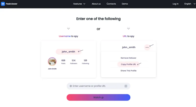 Instagram profile analyzer tool: Peekviewer account creation Instagram profile analyzer tool: Peekviewer account creation