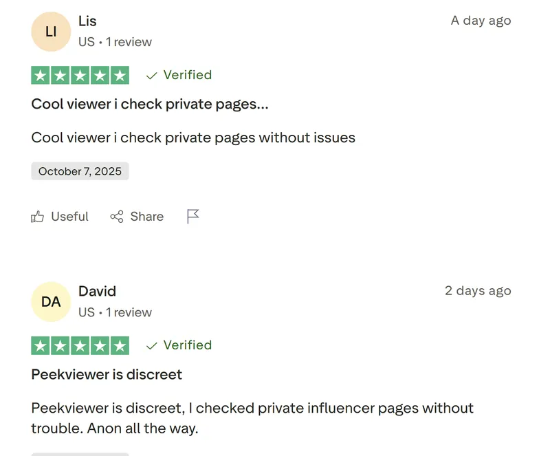 Peekviewer trustpilot reviews