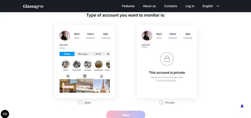 choose the type of account - step-by-step guide how to use Peekviewer choose the type of account - step-by-step guide how to use Peekviewer