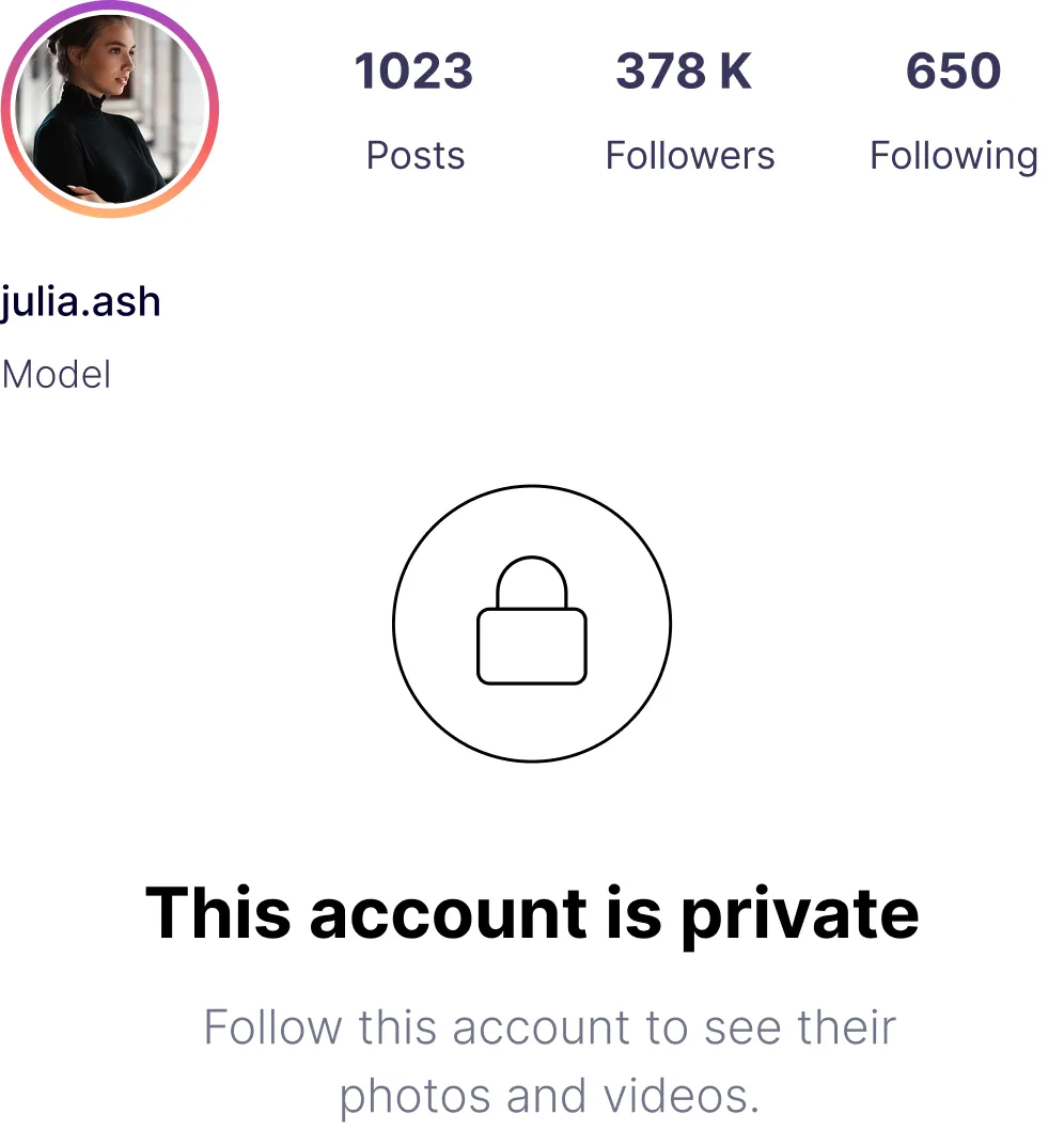 Private Instagram Account Image